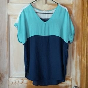 Color block blouse